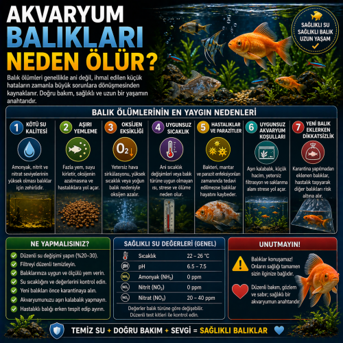 Akvaryum Balıkları Neden Ölür?